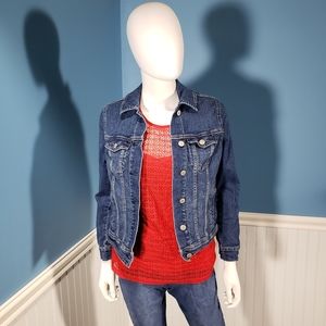 Old Navy XS dark denim blue jean jacket